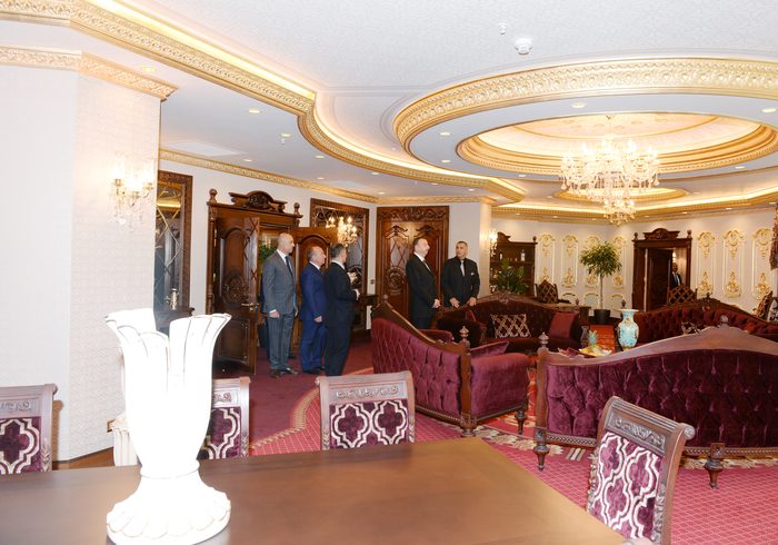 Azerbaijani president attends opening of five-star hotel in Shamakha district (PHOTO)