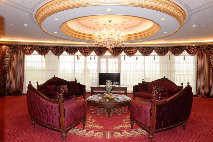Azerbaijani president attends opening of five-star hotel in Shamakha district (PHOTO)