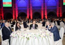 Azerbaijani president and his spouse attend official reception on occasion of Republic Day