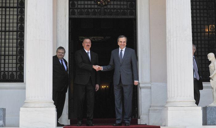 President Ilham Aliyev met with Prime Minister of Greece Antonis Samaras (PHOTO)