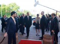 Azerbaijani president holds meetings in Strasburg (PHOTO)