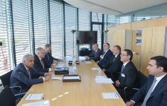 Azerbaijani president holds meetings in Strasburg (PHOTO)