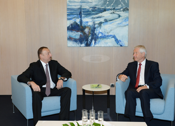 Azerbaijani president holds meetings in Strasburg (PHOTO)