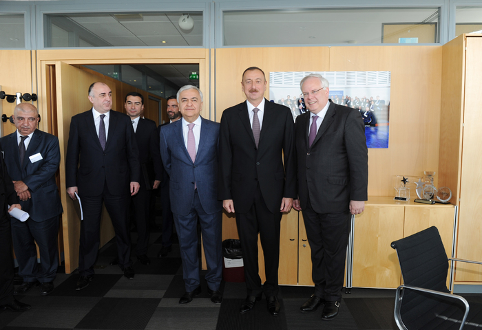 Azerbaijani president holds meetings in Strasburg (PHOTO)