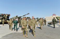 President Aliyev watches operational and tactical exercise of Azerbaijani Armed Forces