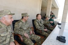 President Aliyev watches operational and tactical exercise of Azerbaijani Armed Forces
