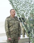 President Aliyev watches operational and tactical exercise of Azerbaijani Armed Forces