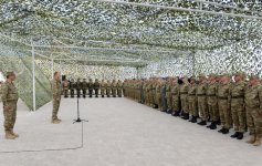 President Aliyev watches operational and tactical exercise of Azerbaijani Armed Forces
