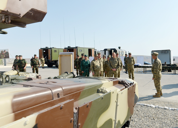 President Aliyev watches operational and tactical exercise of Azerbaijani Armed Forces