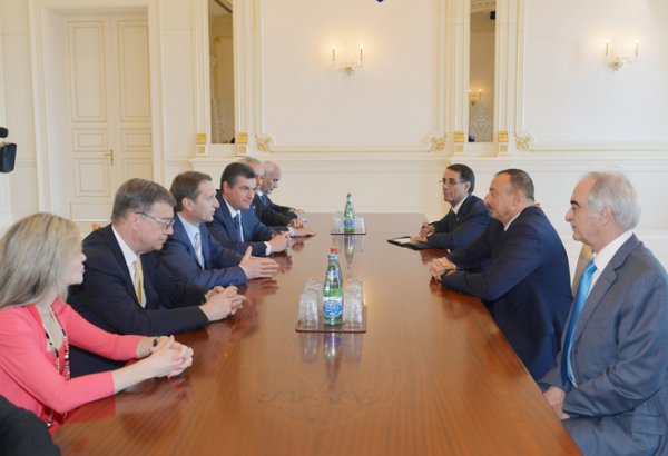 Azerbaijani president receives delegation led by chairman of Russian State Duma