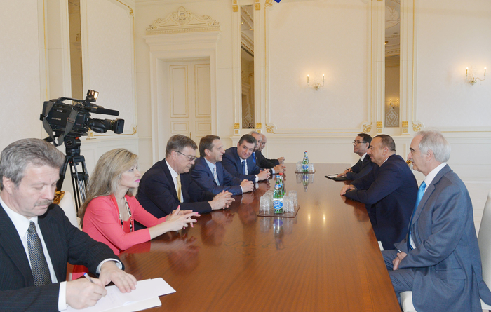 Azerbaijani president receives delegation led by chairman of Russian State Duma