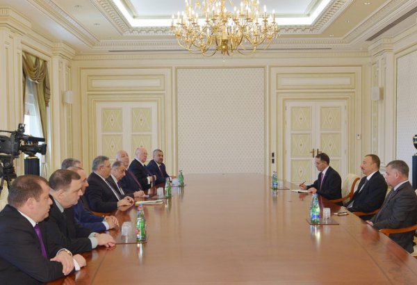 Azerbaijani president receives Georgian parliament speaker with delegation