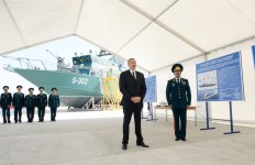 President Aliyev attends opening of new shipyard of State Border Service's Coast Guard