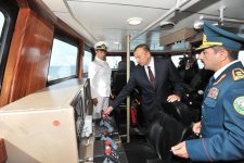 President Aliyev attends opening of new shipyard of State Border Service's Coast Guard