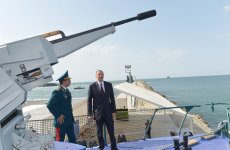 President Aliyev attends opening of new shipyard of State Border Service's Coast Guard