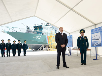 President Aliyev attends opening of new shipyard of State Border Service's Coast Guard