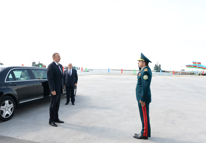 President Aliyev attends opening of new shipyard of State Border Service's Coast Guard