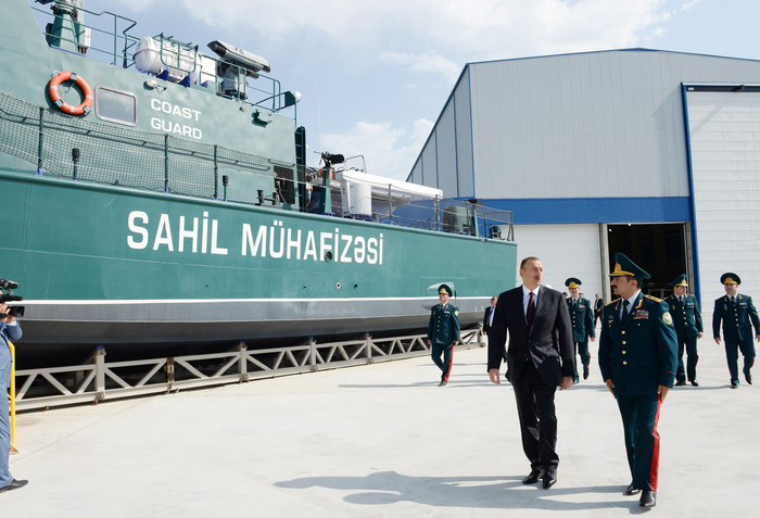 President Aliyev attends opening of new shipyard of State Border Service's Coast Guard