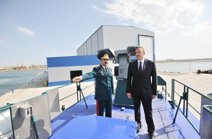 President Aliyev attends opening of new shipyard of State Border Service's Coast Guard