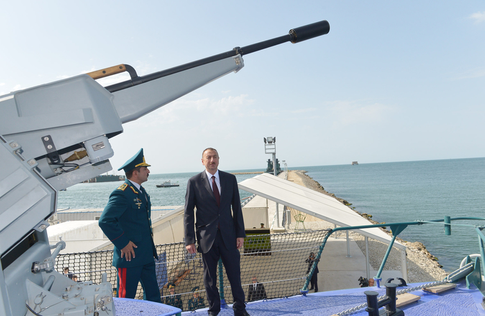 President Aliyev attends opening of new shipyard of State Border Service's Coast Guard