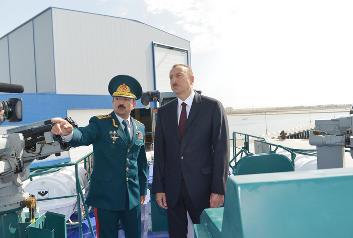President Aliyev attends opening of new shipyard of State Border Service's Coast Guard