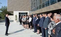 Azerbaijani president attends opening of Heydar Aliyev Center in Khizi