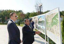 Azerbaijani president reviews reconstruction work at Heydar Aliyev Park in Khizi