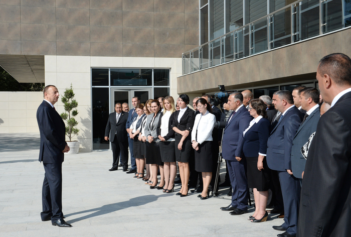 Azerbaijani president attends opening of Heydar Aliyev Center in Khizi