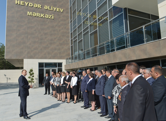 Azerbaijani president attends opening of Heydar Aliyev Center in Khizi