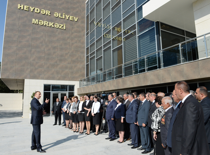 Azerbaijani president attends opening of Heydar Aliyev Center in Khizi