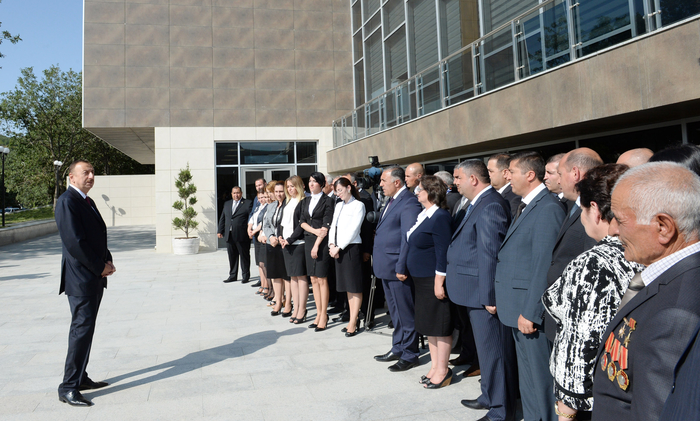 Azerbaijani president attends opening of Heydar Aliyev Center in Khizi