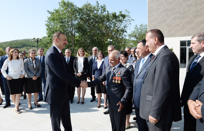 Azerbaijani president attends opening of Heydar Aliyev Center in Khizi