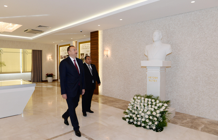 Azerbaijani president attends opening of Heydar Aliyev Center in Khizi