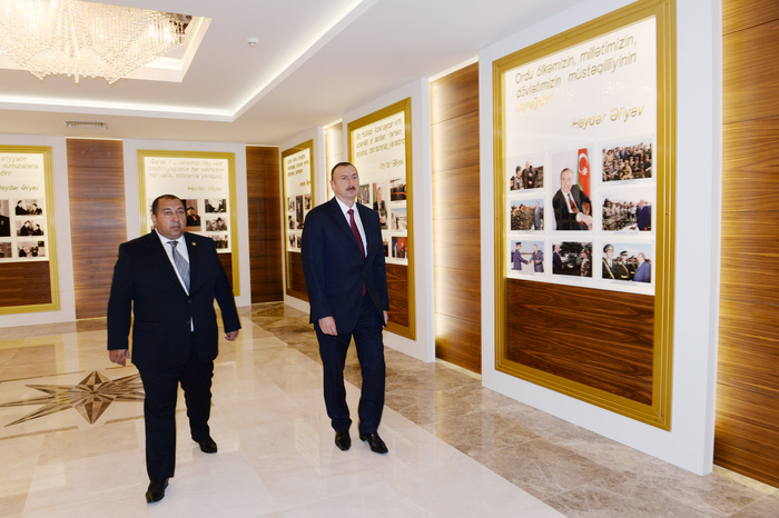 Azerbaijani president attends opening of Heydar Aliyev Center in Khizi