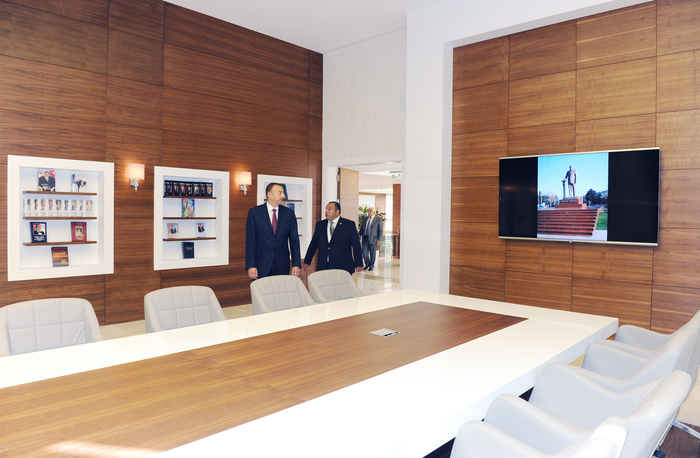Azerbaijani president attends opening of Heydar Aliyev Center in Khizi