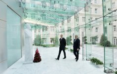 Azerbaijani president reviews newly-built office building of Finance Ministry (PHOTO)