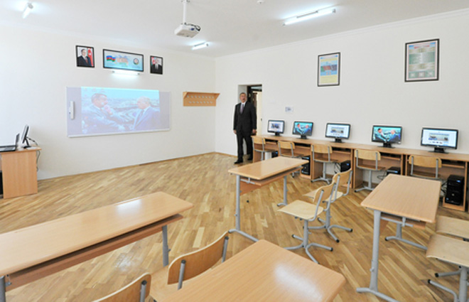President Aliyev reviewed secondary school No. 115 after major repair and reconstruction