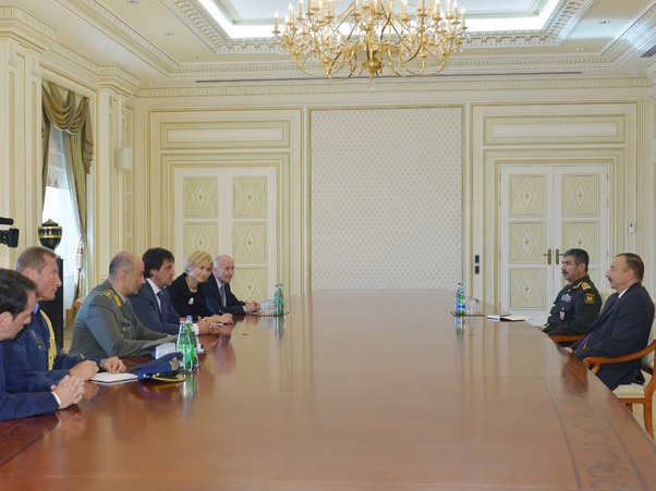 Azerbaijani president receives delegation led by Serbian defense minister