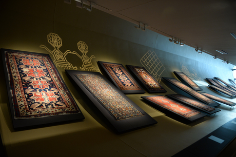 Azerbaijani president and his spouse attend opening of Carpet Museum