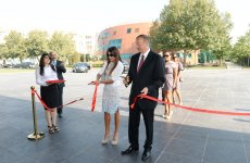 Azerbaijani president and his spouse attend opening of Carpet Museum