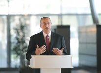 Azerbaijani president and his spouse attend opening of Carpet Museum