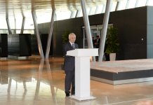 Azerbaijani president and his spouse attend opening of Carpet Museum