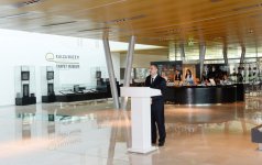 Azerbaijani president and his spouse attend opening of Carpet Museum