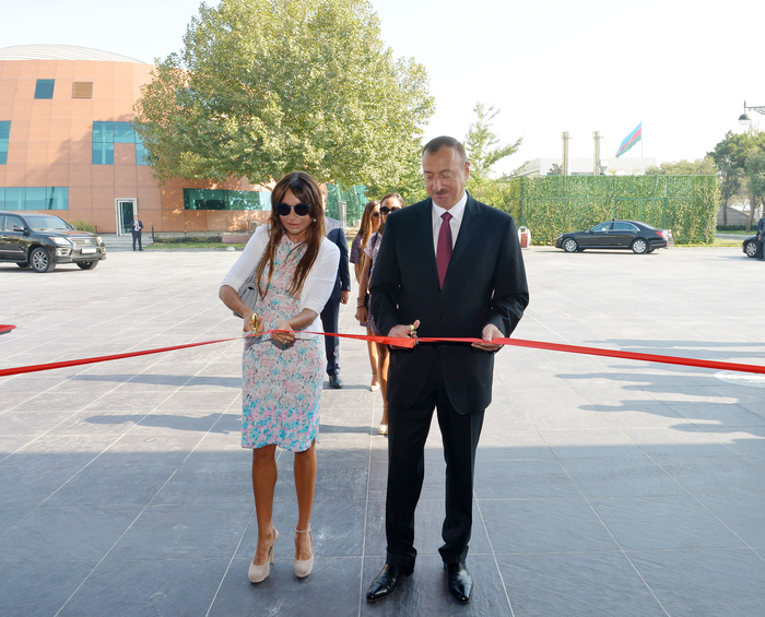 Azerbaijani president and his spouse attend opening of Carpet Museum