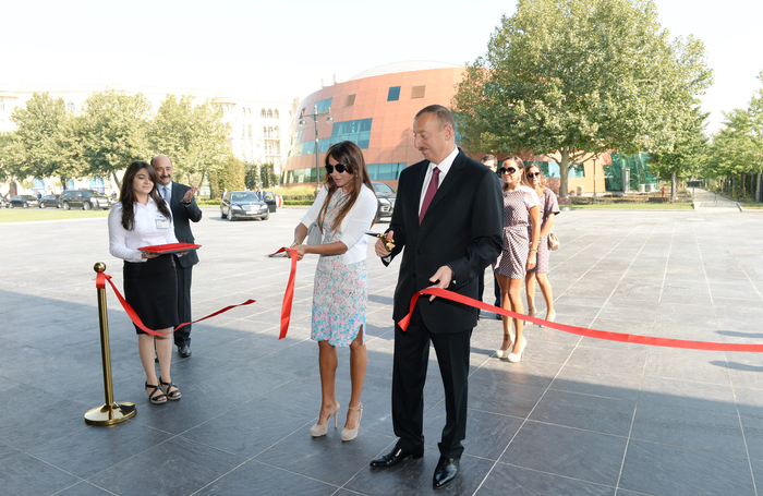 Azerbaijani president and his spouse attend opening of Carpet Museum