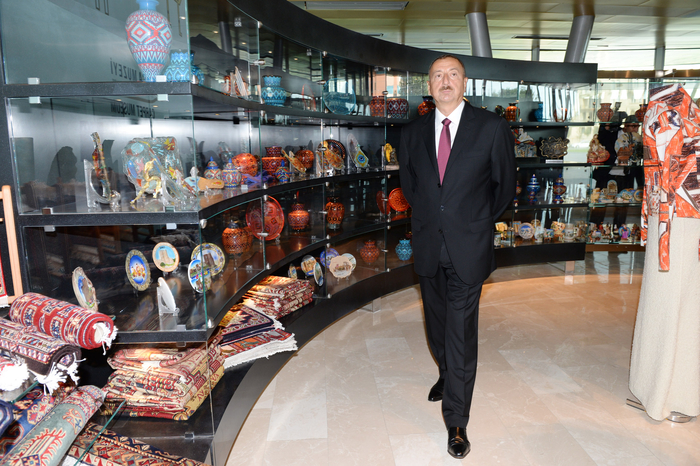 Azerbaijani president and his spouse attend opening of Carpet Museum