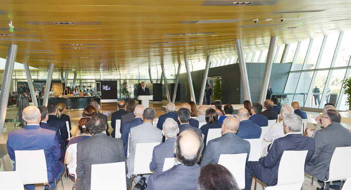 Azerbaijani president and his spouse attend opening of Carpet Museum