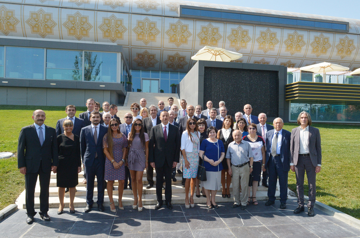 Azerbaijani president and his spouse attend opening of Carpet Museum