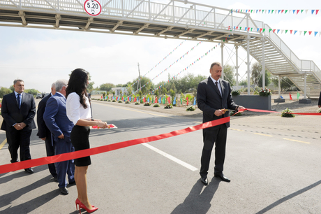 Bulagli-Bahramtapa section of Hajigabul-Bahramtapa highway commissioned in Azerbaijan