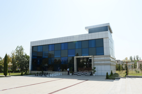 Azerbaijani President attends opening of chess school in Beylagan region